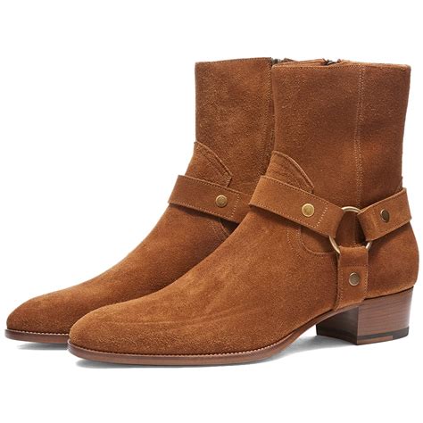 st laurent wyatt boots replica harness|saint laurent brown suede boots.